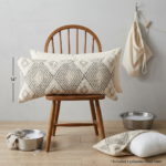 Woven Lumbar Decorative Pillow with Insert